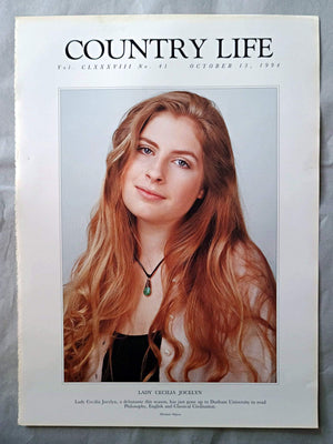 Lady Cecilia Jocelyn Country Life Magazine Portrait October 13, 1994. CLXXXVIII No. 41

Lady Cecilia Jocelyn, a debutante this season, has just gone up to Durham University to read Philosophy, English and Classical Civilisation