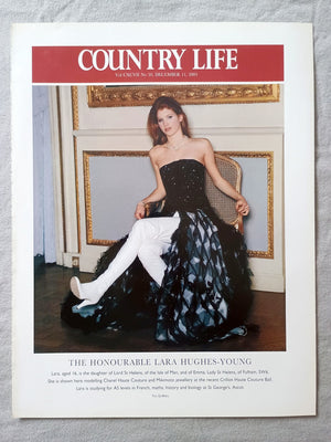 The Honourable Lara Hughes-Young - Lara, aged 16, is the daughter of Lord St Helens, of the Isle of Man, and of Emma, Lady St Helens, of Fulham, SW6. She is shown here modelling Chanel Haute Couture and Mikimoto jewellery at the recent Crillon Haute Couture Ball. Lara is studying for AS levels in French, maths, history and biology at St George's, Ascot.
