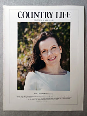 Miss Larissa Blackshaw - Larissa, aged 24, is the daughter of the concert pianist Christian Blackshaw. A music scholar at Downe House, she read Music at Bristol University and is now pursuing a singing career in London. She is photographed at the home of her father and Theresa Tollemache in Suffolk.