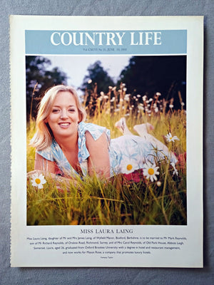 Miss Laura Laing, daughter of Mr and Mrs James Laing, of Wyfield Manor, Boxford, Berkshire, is to be married to Mr Mark Reynolds, son of Mr Richard Reynolds, of Onslow Road, Richmond, Surrey, and of Mrs Carol Reynolds, of Old Park House, Abbots Leigh, Somerset. Laura, aged 26, graduated from Oxford Brookes University with a degree in hotel and restaurant management, and now works for Mason Rose, a company that promotes luxury hotels