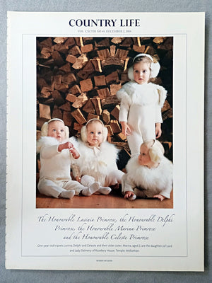 The Honourable Lavinia Primrose, the Honowable Delphi Primrose, the Honourable Marina Primrose and the Honourable Celeste Primrose - One-year-old triplets Lavinia, Delphi and Celeste and their older sister, Marina, aged 2, are the daughters of Lord and Lady Dalmeny of Rosebery House, Temple, Midlothian.