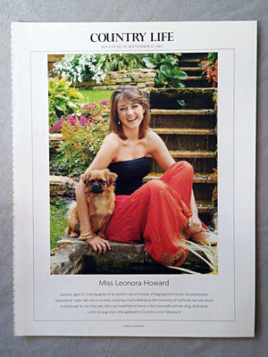 Miss Leonora Howard - Leonora, aged 21, is the daughter of Mr and Mrs David Howard, of Daglingworth House, Gloucestershire. Educated at Tudor Hall, she is currently studying in Santa Barbara at the University of California, but will return to Edinburgh for her final year. She is pictured here at home in the Cotswolds with her shug, Mish-Mish, a shih-tzu pug cross, who appeared in COUNTRY LIFE On February 8.