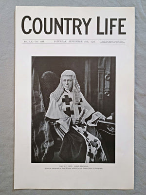 Lord David Pinkerton Fleming Country Life Magazine Portrait, Frontispiece, September 18 1926. LX No. 1548

The featured frontispiece this week is a portrait of Lord Fleming in his robes as a Scottish judge