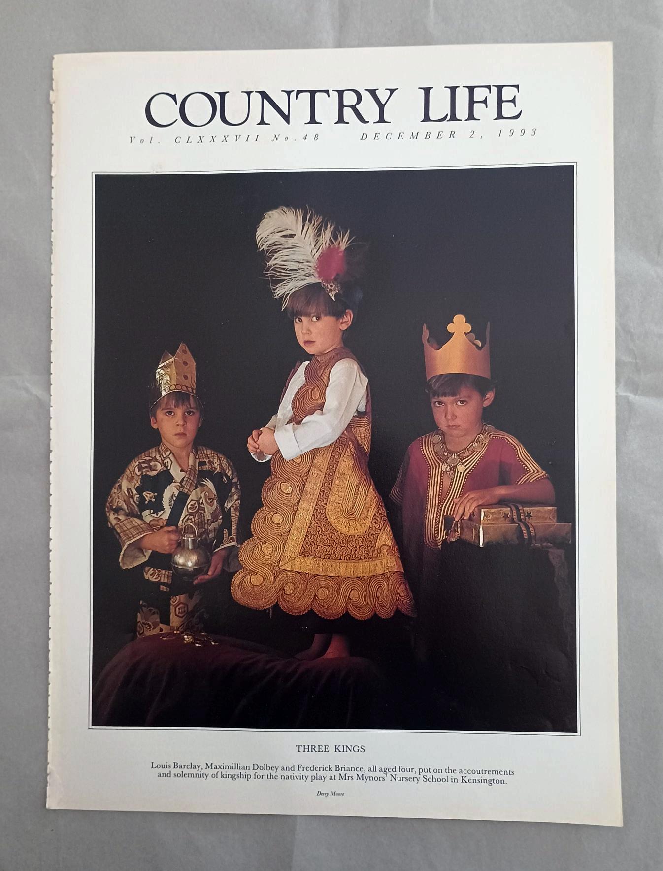 Louis Barclay, Maximillian Dolbey, Frederick Briance Country Life Magazine Portrait December 2, 1993. CLXXXVII No. 48

Three Kings - Louis Barclay, Maximillian Dolbey and Frederick Briance, all aged four, put on the accoutrements and solemnity of kingship for the nativity play at Mrs Mynors Nursery School in Kensington..