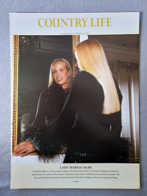 Lady Marisa Agar, 21, is the younger daughter of the Earl of Normanton, of Somerley, Ringwood, Hampshire, and of Victoria, Countess of Normanton. Lady Marisa, here shown modelling Verdura jewellery (see page 165), has just finished her second year at the University of the West of England, in Bristol, studying psychology