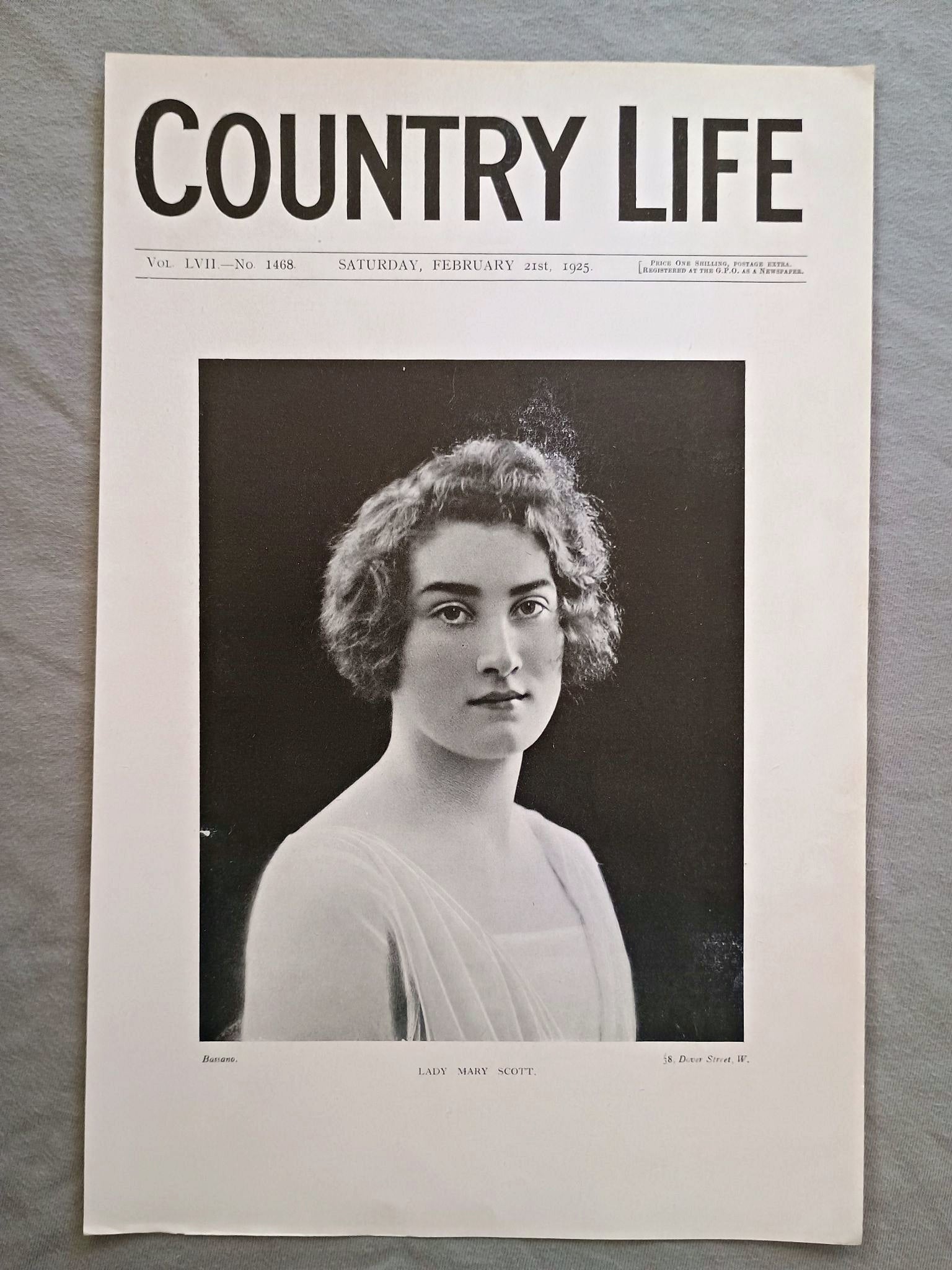 Lady Mary Theresa Montagu Douglas Scott Country Life Magazine Portrait, Frontispiece, February 21 1925. LVII No. 1468

The featured frontispiece this week is a portrait of Lady Mary Scott, who is the forth daughter of the Duke and Duchess of Buccleuch