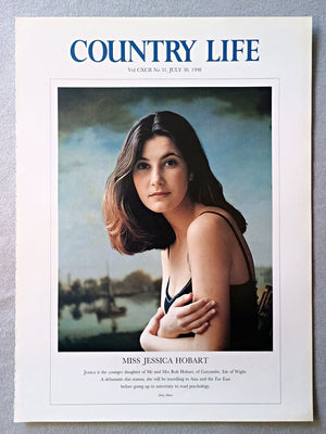 Miss Jessica Hobart Country Life Magazine Portrait July 30 1998. CXCII No. 31

Miss Jessica Hobart - Jessica is the younger daughter of Mr and Mrs Rob Hobart, of Gatcombe, Isle of Wight. A debutante this season, she will be travelling to Asia and the Far East before going up to university to read psychology