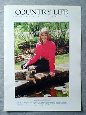 Miss Joanna Whitaker Country Life Magazine Portrait July 27, 1995. CLXXXIX No. 30

Miss Joanna Whitaker, elder daughter of Mr and Mrs David Whitaker, of Duncrievie, Glenfarg, Perthshire, is to be married to Mr Anthony Cross, younger son of Mr and Mrs John Cross, of Dairy Farm, Ixworth, Suffolk..