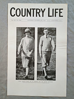 Mlle. Simone Thion de la Chaume and Mr. Roger Wethered Country Life Magazine Portrait, Frontispiece, October 30 1926. LX No. 1554

The featured frontispiece this week consists of portraits of Mlle. Simone Thion de la Chaume and Mr. Roger Wethered