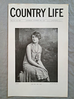 Mrs Cary nee Joan Sylvia Southey Country Life Magazine Portrait, Frontispiece, October 16 1926. LX No. 1552

The featured frontispiece this week is a portrait of the Hon. Mrs. Cary