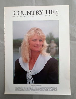 Mrs Mark Hall nee Alison Gill Country Life Magazine Portrait July 1, 1993. CLXXXVII No. 26.

Mrs Mark Hall, formerly Miss Alison Gill, is one of 16 women who will be competing in the FISA world Icup cup sculling races, beginning today at Henley Royal Regatta-the first time women have competed in an open event there. Mrs Hall finished fifth in the double sculls at last year's Olympics, and won this year's Scullers Head of the River Race, and the coxless four at Henley Women's Regatta..