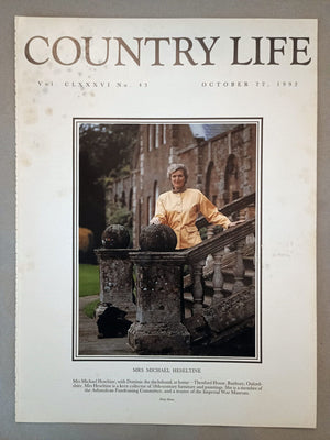 Mrs Michael Heseltine nee Anne Williams Country Life Magazine Portrait October 22, 1992. CLXXXVI No. 43.

Mrs Michael Heseltine, with Dominic the dachshund, at home-Thenford House, Banbury, Oxford-shire. Mrs Heseltine is a keen collector of 18th-century furniture and paintings. She is a member of the Ashmolean Fundraising Committee, and a trustee of the Imperial War Museum