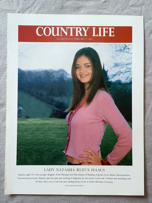 Lady Natasha Rufus Isaacs - Natasha, aged 19, is the younger daughter of the Marquess and Marchioness of Reading, of Jaynes Court, Bisley, Gloucestershire. Pictured here at home, Natasha spent her gap year working in Argentina for the charity Youth with a Mission and travelling in the Far East. She is now in her first year reading history of art at Oxford Brookes University