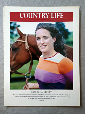 Miss Nina Vestey - Nina, aged 20, has just completed her second year reading English and Drama at the University of the West of England. A keen polo player, she has a three-goal handicap and plays for her father's team, Foxcote. She is seen here modelling for this week's polo fashion feature