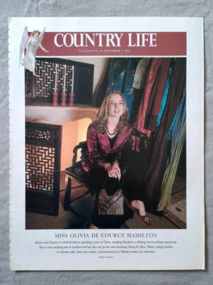 Miss Olivia De Courcy Hamilton - Olivia read Classics at Oxford before spending a year in China, studying Mandarin in Beijing and travelling extensively. She is now studying law in London and has also set up her own business, Dong Xi (East, West), selling clothes in Chinese silks, linen and cotton, and accessories in Tibetan suede and cashmere.

