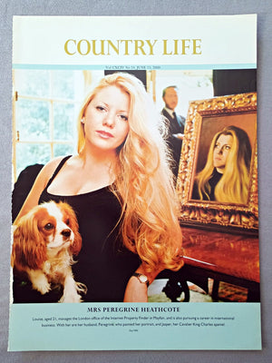 Mrs Peregrine Heathcote - Louise, aged 21, manages the London office of the Internet Property Finder in Mayfair, and is also pursuing a career in international business. With her are her husband, Peregrine, who painted her portrait, and Jasper, her Cavalier King Charles spaniel