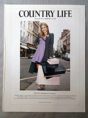 The Hon Philippa Cadogan - Philippa, aged 17, is the daughter of Viscount and Viscountess Chelsea of Chelsea, London. She is studying for AS Levels at Heathfield St Mary's, and hopes to pursue a career in fashion. Philippa is photographed on Old Bond Street for London Fashion Week wearing an outfit by Luella and jewellery by Adler, both designers she wore to the Crillon Ball.