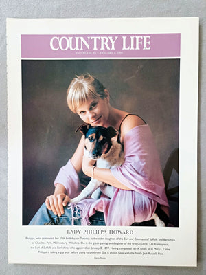 Lady Philippa Howard - Philippa, who celebrated her 19th birthday on Tuesday, is the elder daughter of the Earl and Countess of Suffolk and Berkshire, of Charlton Park, Malmesbury, Wiltshire. She is the great-great-granddaughter of the first COUNTRY LIFE frontispiece, the Earl of Suffolk and Berkshire, who appeared on January 8, 1897. Having completed her A levels at St Mary's, Calne, Philippa is taking a gap year before going to university. She is shown here with the family Jack Russell, Pico.