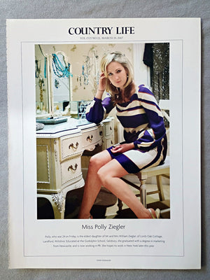 Miss Polly Ziegler - Polly, who was 24 on Friday, is the eldest daughter of Mr and Mrs William Ziegler, of Lords Oak Cottage, Landford, Wiltshire. Educated at the Godolphin School, Salisbury, she graduated with a degree in marketing from Newcastle, and is now working in PR. She hopes to work in New York later this year.