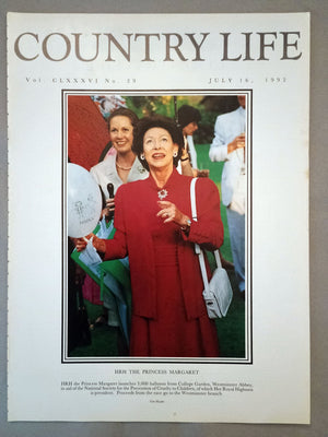 Princess Margaret Country Life Magazine Portrait July 16, 1992. CLXXXVI No. 29.

HRH the Princess Margaret launches 3,000 balloons from College Garden, Westminster Abbey, in aid of the National Society for the Prevention of Cruelty to Children, of which Her Royal Highness is president. Proceeds from the race go to the Westminster branch.