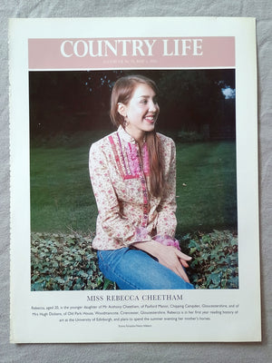 Miss Rebecca Cheetham - Rebecca, aged 20, is the younger daughter of Mr Anthony Cheetham, of Paxford Manor, Chipping Campden, Gloucestershire, and of Mrs Hugh Dickens, of Old Park House, Woodmancote, Cirencester, Gloucestershire. Rebecca is in her first year reading history of art at the University of Edinburgh, and plans to spend the summer eventing her mother's horses