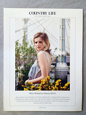 Miss Roberta Massy-Birch - Roberta, aged 23, is the second daughter of Mr and Mrs Hugh Massy-Birch, of Hartgrove Hill Farm, Musbury, Devon. She graduated with a degree in communication, media and culture studies from Oxford Brookes, where she organised a charity fashion show in aid of Cancer ResearchUK, and is now working as an intern for The Sunday Times Style. She hopes to become a fashion stylist.