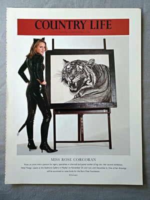 Miss Rose Corcoran - Rose, an artist with a passion for tigers, specialises in charcoal and pastel studies of big cats. Her second exhibition, 'Wild Things', opens at the Sladmore Gallery in Mayfair on November 20, and runs until December 6. One of her drawings will be auctioned to raise funds for the Born Free Foundation
