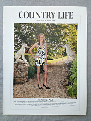 Miss Rosie de Pelet - Rosie, who celebrates her 21st birthday today, is the younger daughter of Comte and Comtesse Michael de Pelet, of The Manor House, Purse Caundle, Dorset. Educated at Sherborne, she has just completed her second year reading Geography at Newcastle, and will spend this summer travelling in Mexico and doing work experience in London. Rosie is pictured here at home in Dorset in front of the rose her parents planted when she was born.