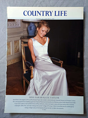 Miss Sarah-Kate Taylor - Sarah-Kate is the daughter of Mr and Mrs Richard Taylor (her mother is the broadcaster Susannah Simons), of Chiswick, London. She is photographed here modelling a gown by Vivienne Westwood and jewellery by Mikimoto at the Crillon Haute Couture Ball. A part-time student at the Guildhall School of Music & Drama, where she hopes to take a full-time course, she is currently studying for a BA in film- and video-making at the London College of Printing.