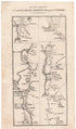 Antique Scotland Road Map by Taylor & Skinner, showing the roads through... East Linton, Tyninghame, Dunbar, West Barns, Cockburnspath, Bilsdean, Thorntonloch, Skateraw