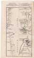 Antique Scotland Road Map by Taylor & Skinner, showing the roads through... Coldingham, Ayton, Lamberton, Marshall Meadows, Berwick-upon-Tweed, Tweedmouth, Edinburgh