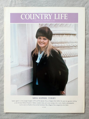 Miss Sophie Terry - Sophie, aged 21, is the youngest daughter of Mr and Mrs Quinlan Terry, of Higham Hall, Suffolk. She spent her gap year working at the Christian Medical Hospital in Vellore, southern India, and is now training to be a nurse. Sophie is photographed by her sister Liz Neville in front of the Corinthian Villa in Regent's Park, designed by their father.