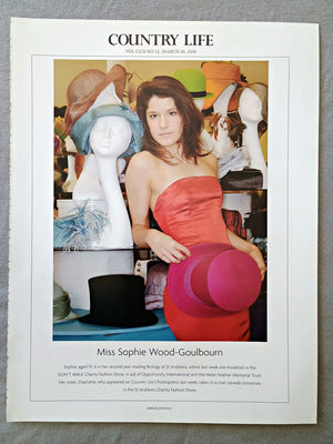 Miss Sophie Wood-Goulbourn - Sophie, aged 19, is in her second year reading Biology at St Andrews, where last week she modelled in the DON'T WALK Charity Fashion Show, in aid of Opportunity International and the Helen Feather Memorial Trust. Her sister, Charlotte, who appeared on COUNTRY LIFE'S frontispiece last week, takes to a rival catwalk tomorrow in the St Andrews Charity Fashion Show.
