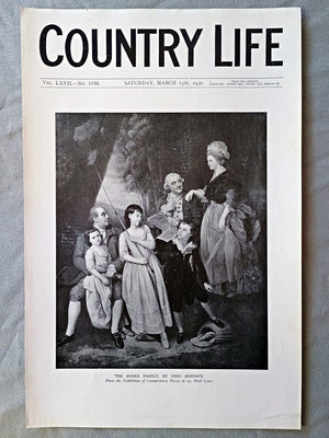 The Burke Family of Carshalton by John Zoffany Country Life Magazine Portrait, Frontispiece, March 15 1930. LXVII No. 1730