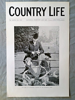 Henry Lascelles The Earl of Harewood Country Life Magazine Portrait, Frontispiece, February 22 1930. LXVII No. 1727

The frontispiece this week is a portrait of Henry Lascelles, 6th Earl of Harewood, Master of the Bramham Moor Hounds. The young boy beside him is his eldest son, George Lascelles, who was then Viscount Lascelles and later became the 7th Earl of Harewood.