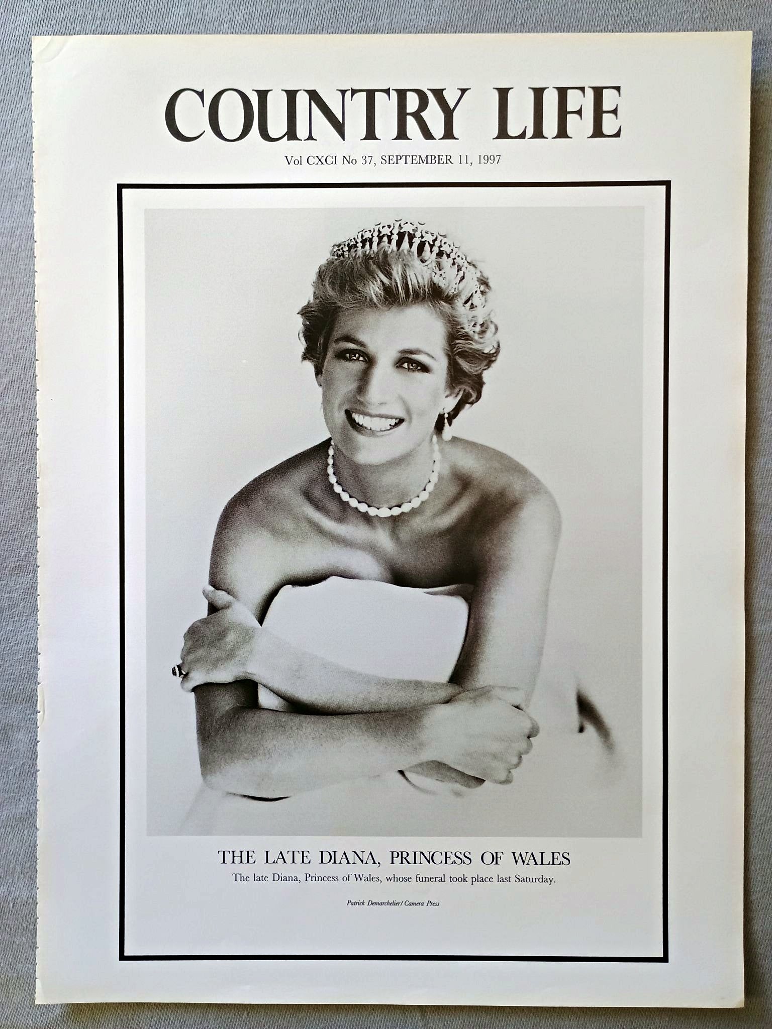 The late Diana, Princess of Wales Country Life Magazine Portrait September 11, 1997. CXCI No. 37

The late Diana, Princess of Wales, whose funeral took place last Saturday..