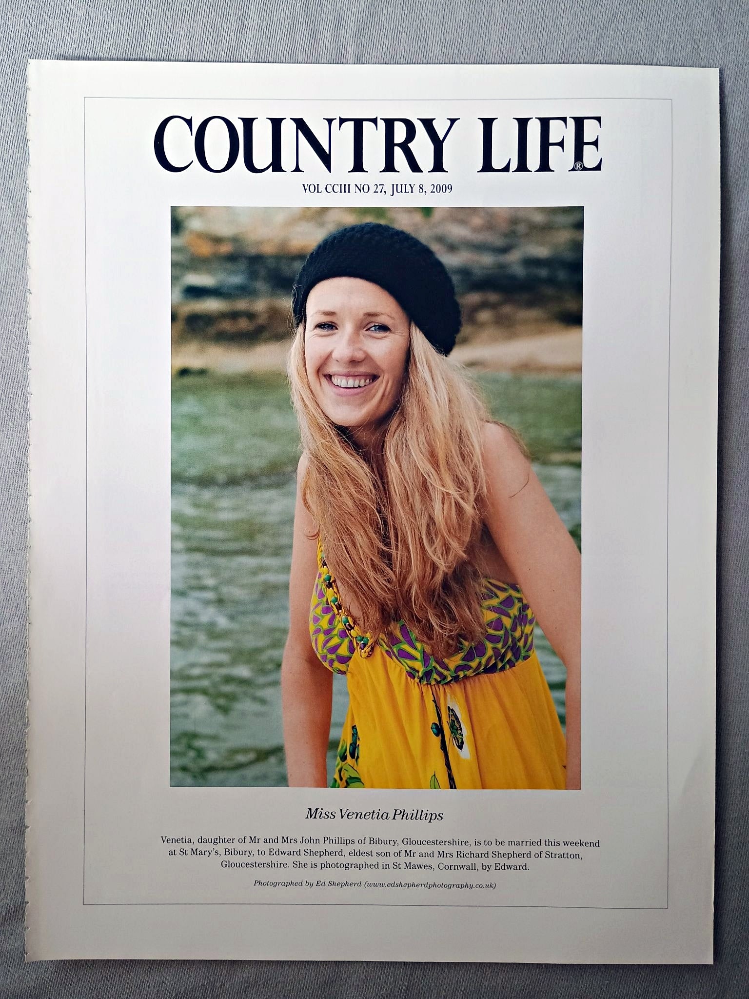 Miss Venetia Phillips - Venetia, daughter of Mr and Mrs John Phillips of Bibury, Gloucestershire, is to be married this weekend at St Mary's, Bibury, to Edward Shepherd, eldest son of Mr and Mrs Richard Shepherd of Stratton, Gloucestershire. She is photographed in St Mawes, Cornwall, by Edward.