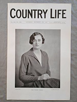 Miss Venetia Taylor Country Life Magazine Portrait, Frontispiece, December 18 1926. LX No. 1561

The featured frontispiece this week is a portrait of Miss Venetia Taylor, daughter of Captain and Mrs. J. V. Taylor