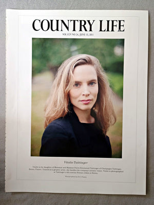 Vitalie Taittinger - Vitalie is the daughter of Monsieur and Madame Pierre-Emmanuel Taittinger of Champagne Taittinger, Reims, France. Trained as a graphic artist, she handles the company's artistic vision. Vitalie is photographed at Taittinger's 4th-century Roman cellars at Reims.