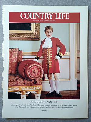 Viscount Garnock - William James Lindesay-Bethune, aged 11, is the elder son of the Earl and Countess of Lindsay, of Lahill, Upper Largo, Fife. He is a Page of Honour to Her Majesty the Queen, and is shown here at Buckingham Palace before the State Opening of Parliament