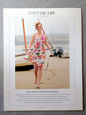 Miss lanthe MacKenzie-Beevor - lanthe, aged 24, is the younger daughter of Col and Mrs Christopher Mackenzie-Beevor, of Down House, Chicklade, Wiltshire. Educated at Sherborne, she graduated with a degree in sociology from Newcastle, and is now a sales consultant for the tour operator Powder Byrne. On Saturday, lanthe will take to the skies in a good cause: she is taking part in the tandem skydive at Netheravon Airfield Camp, Wiltshire, in aid of the Soldiers, Sailors, Airmen and Farmilies Assocation.