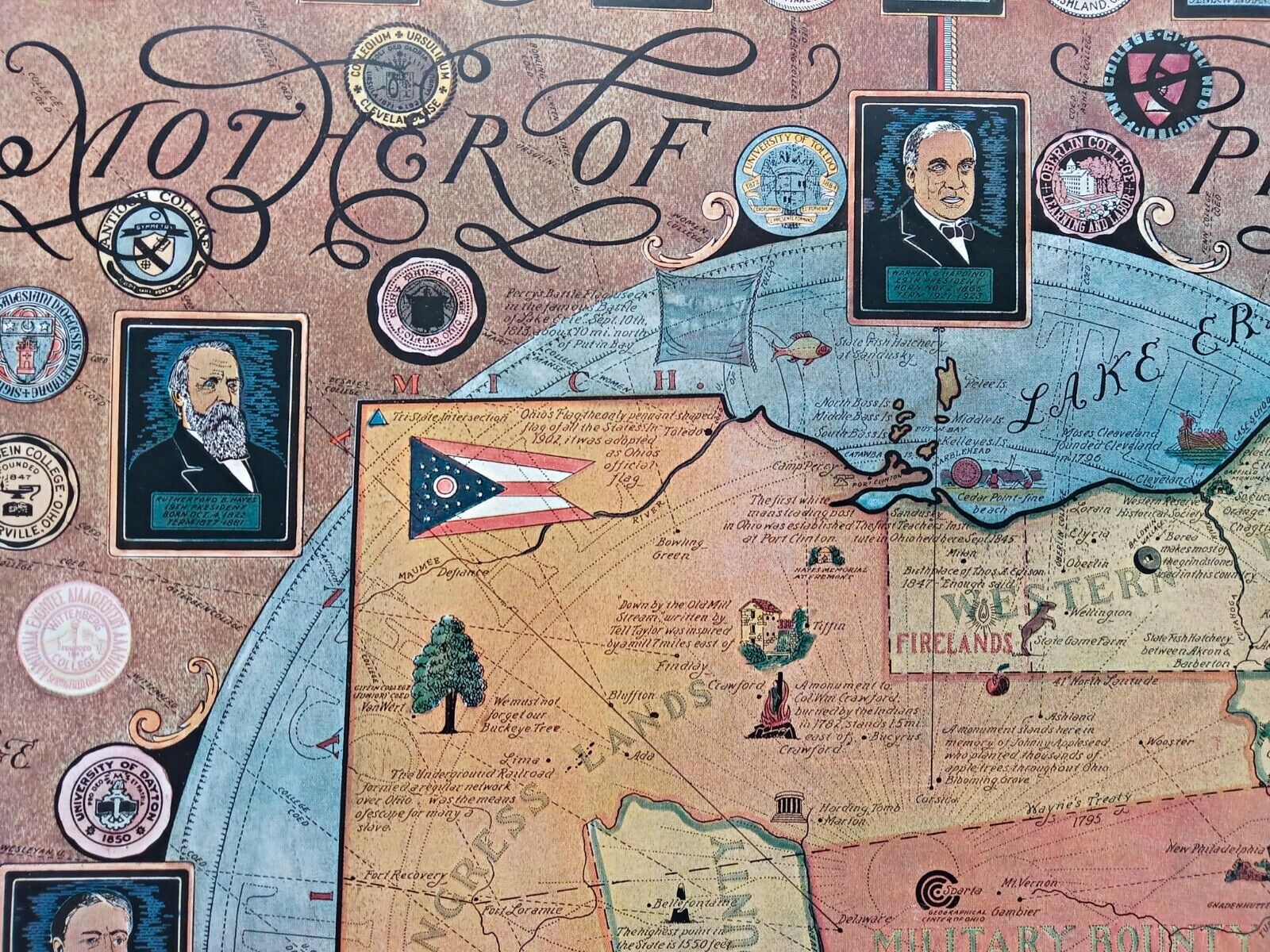 1939-Ohio-Buckeye-State-Mother-Presidents-Pictorial-Map-Poster-Arthur-Suchy-007