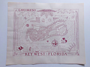 1940 Giclée Map Print of Key West Florida Cayo Hueso - the Vintage Map 1940 Giclée Map Print of Key West Florida Cayo Hueso - the Vintage Map