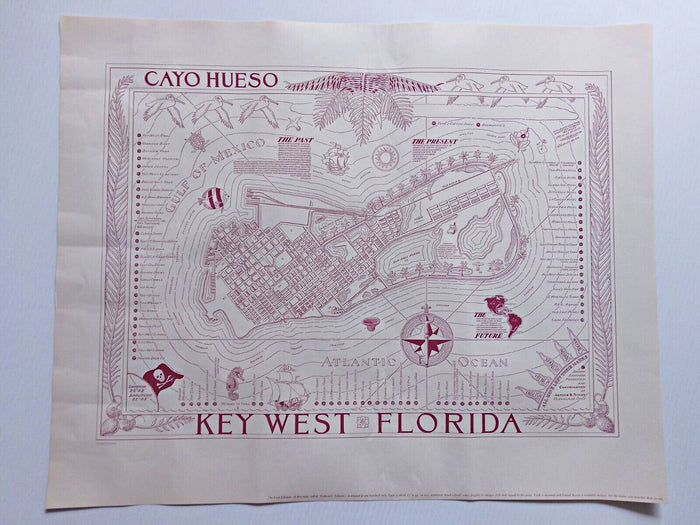 1940 Arthur Suchy, Cayo Hueso, Key West Florida, Pictorial Map