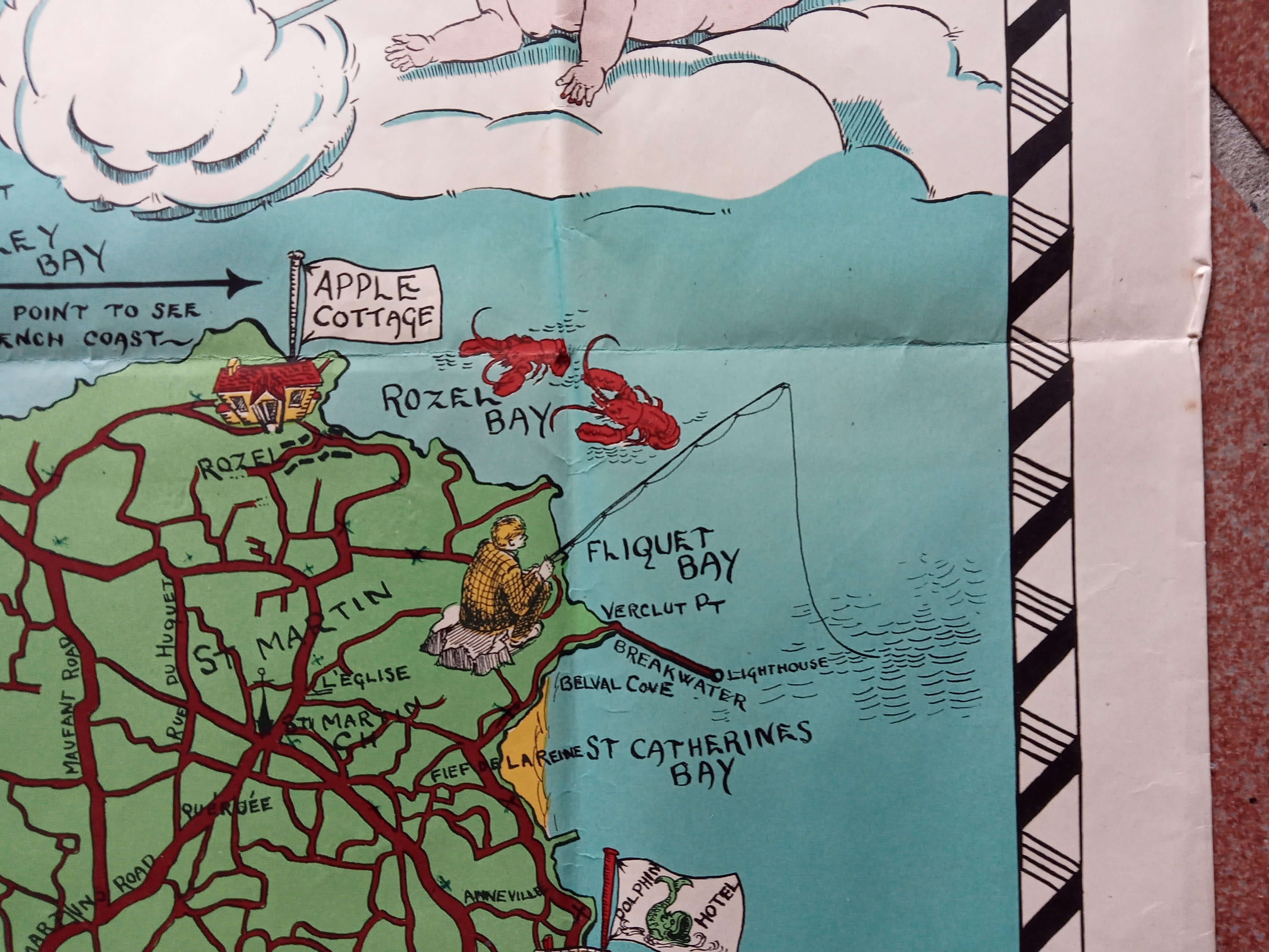 1948-Jersey-Pictorial-Map-F-Mahon-Brown-Channel-Islands-004
