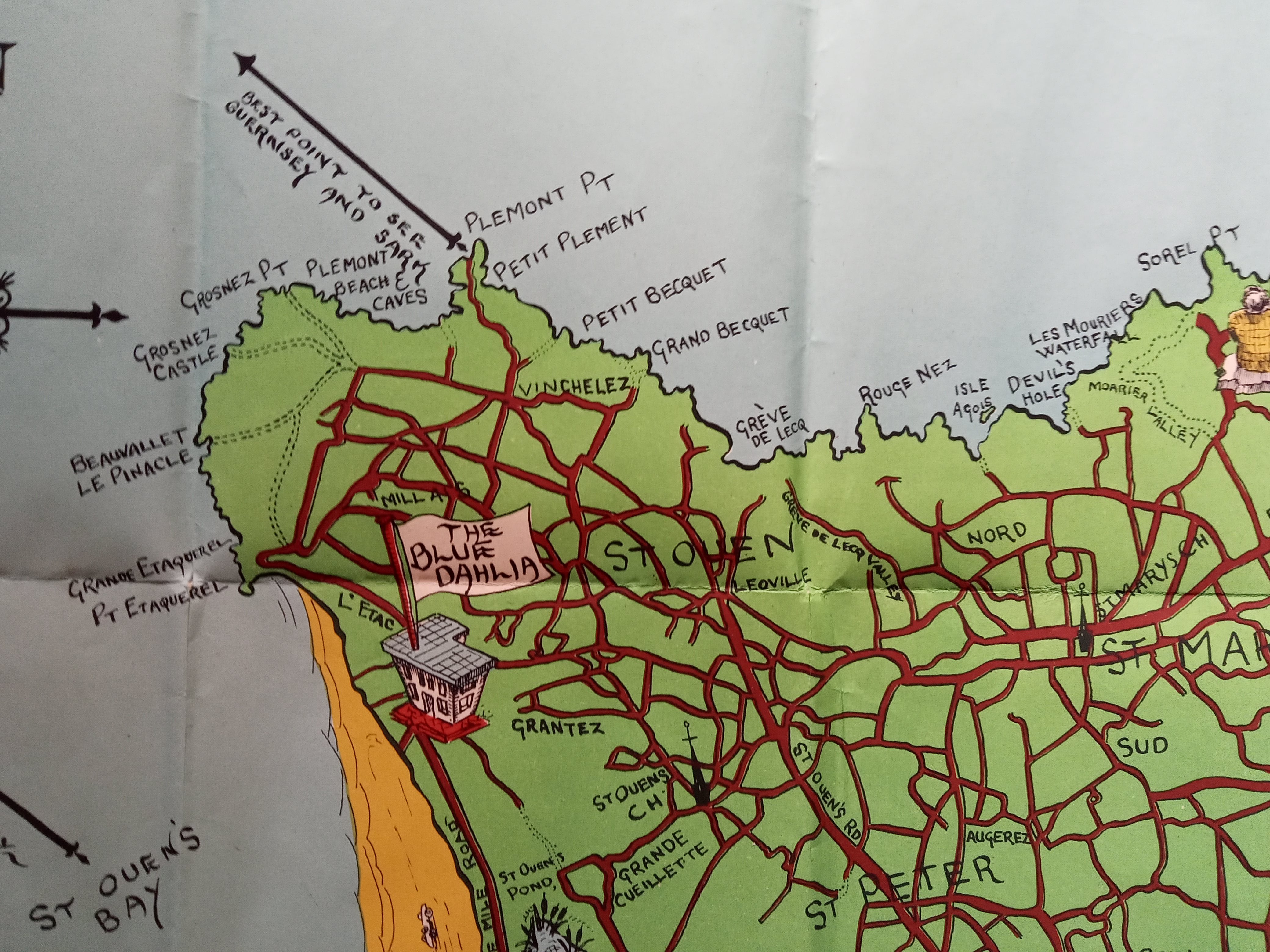 1948-Jersey-Pictorial-Map-F-Mahon-Brown-Channel-Islands-007