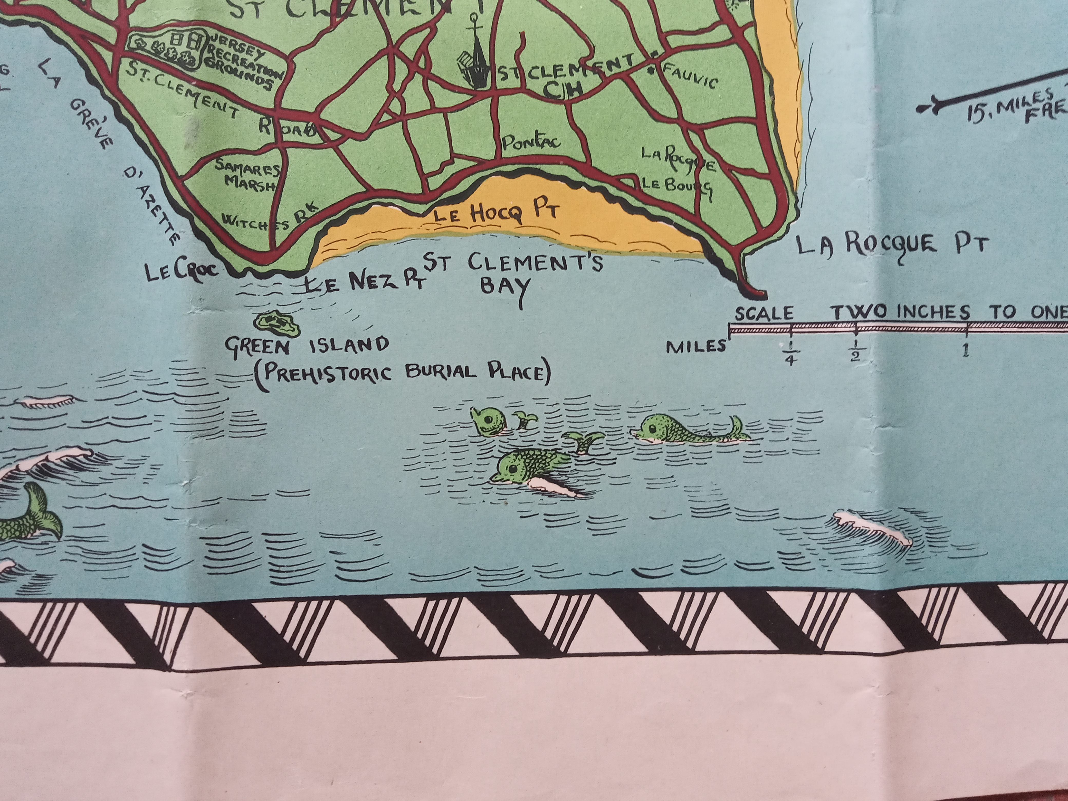 1948-Jersey-Pictorial-Map-F-Mahon-Brown-Channel-Islands-010