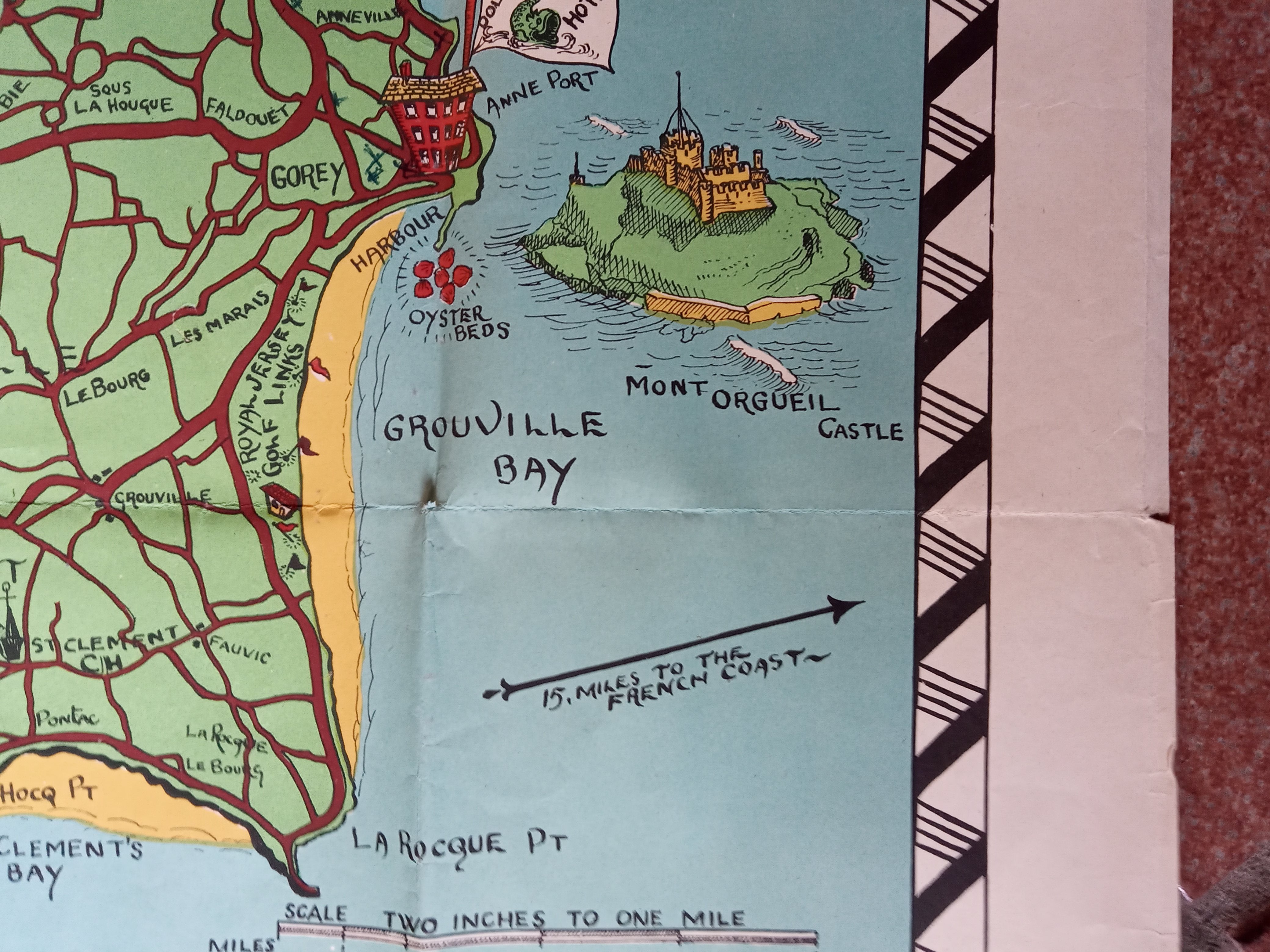1948-Jersey-Pictorial-Map-F-Mahon-Brown-Channel-Islands-022
