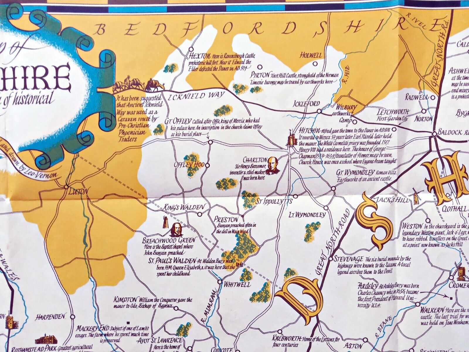 1950-Wayfarer-Pictorial-Map-of-Herts-Hertfordshire-by-Leo-Vernon-007