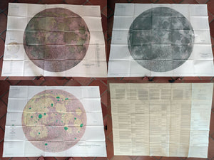 1961 U.S. Geological Survey Moon Maps By Robert Hackman